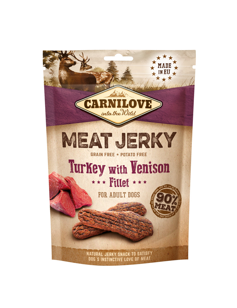 Carnilove Jerky Turkey with Venison Fillet 100 g x 12