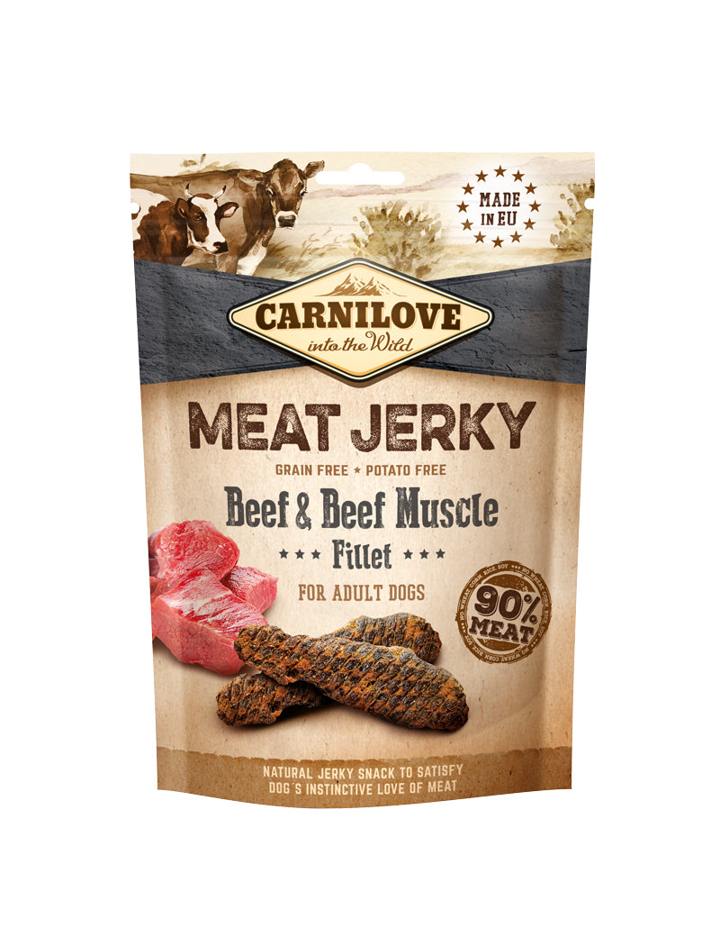 Carnilove Jerky Beef & Beef Muscle Fillet 100 g x 12
