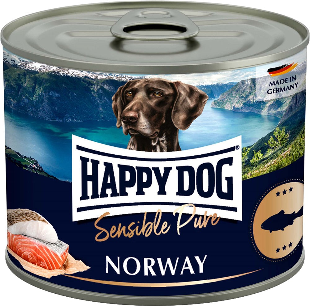 Happy Dog Konserv Norway 100% Havsfisk 200 g x 6 st