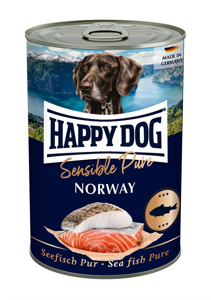 Happy Dog Konserv Norway 100% Havsfisk 400 g x 6 st