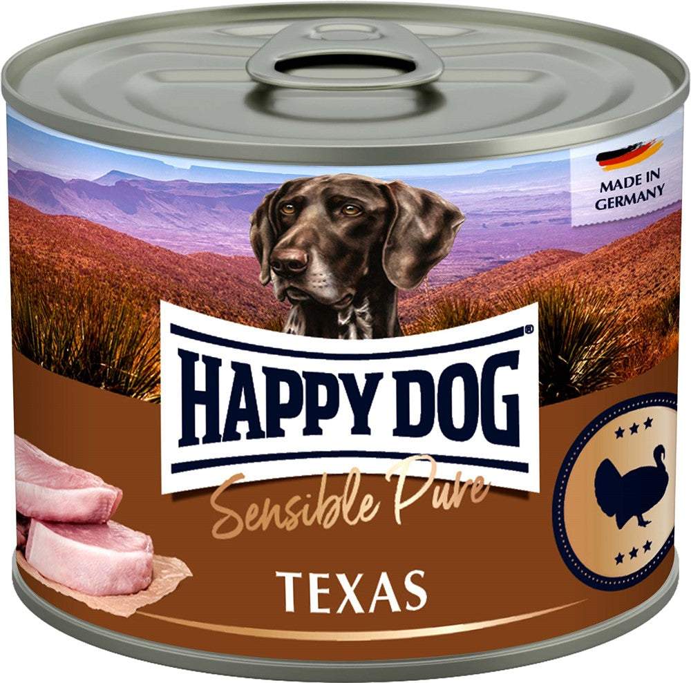 Happy Dog Konserv Texas 100 % kalkon 200 g x 6 st