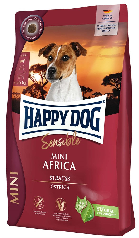 HappyDog Sensitive Mini Africa Struts 4 kg