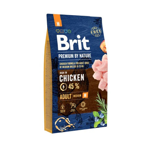 Brit Premium By Nature Adult M medelstora vuxna Torrfoder 8kg