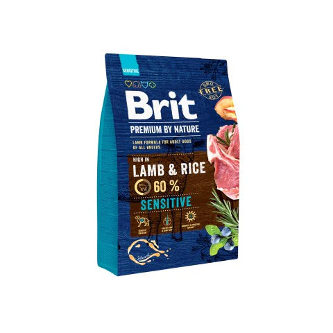 Brit Premium By Nature Sensitive lamm för känsliga, Torrfoder 3kg