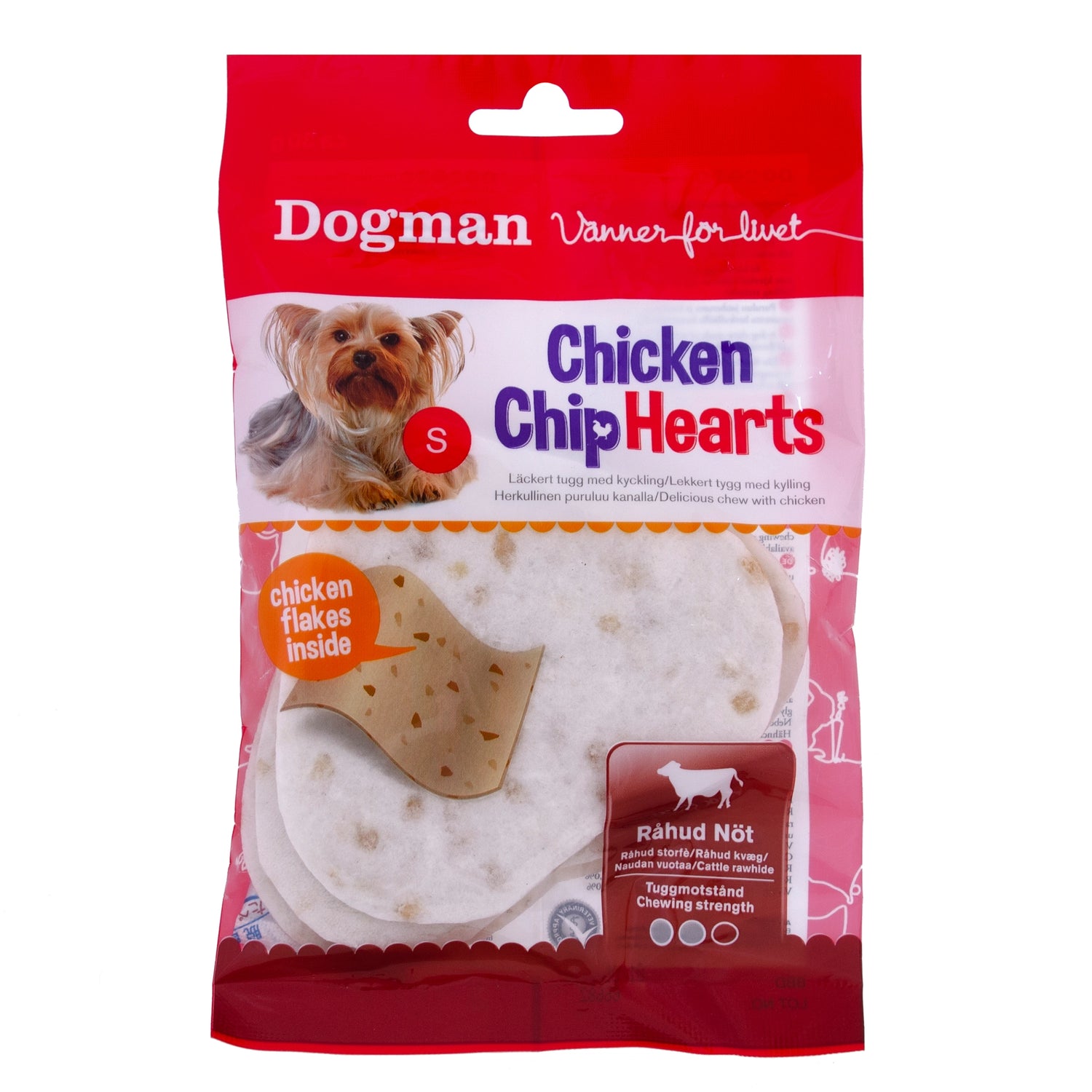 Dogman Chicken Chip Hearts 30 g 10 st