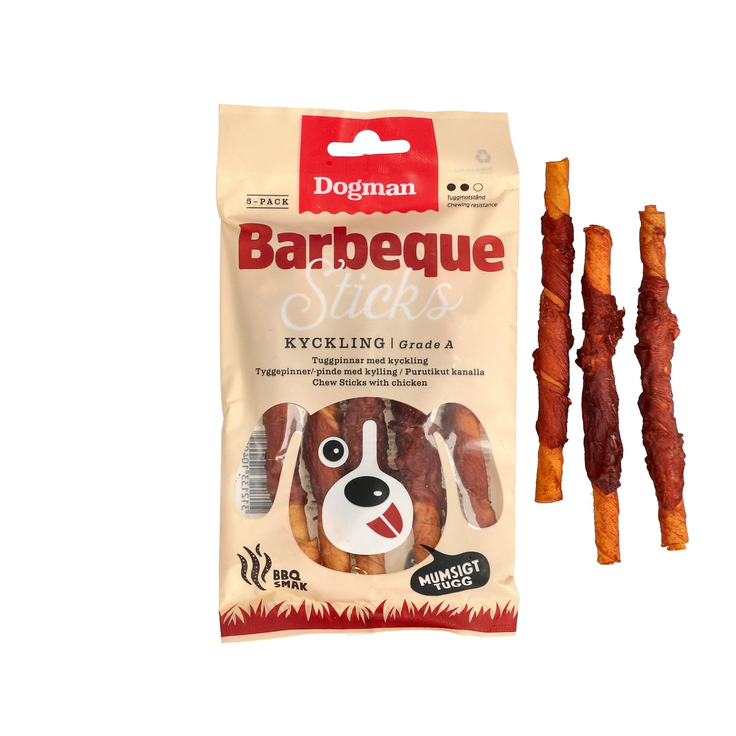 Dogman Barbeque Sticks med Kyckling 20 st 5-pack