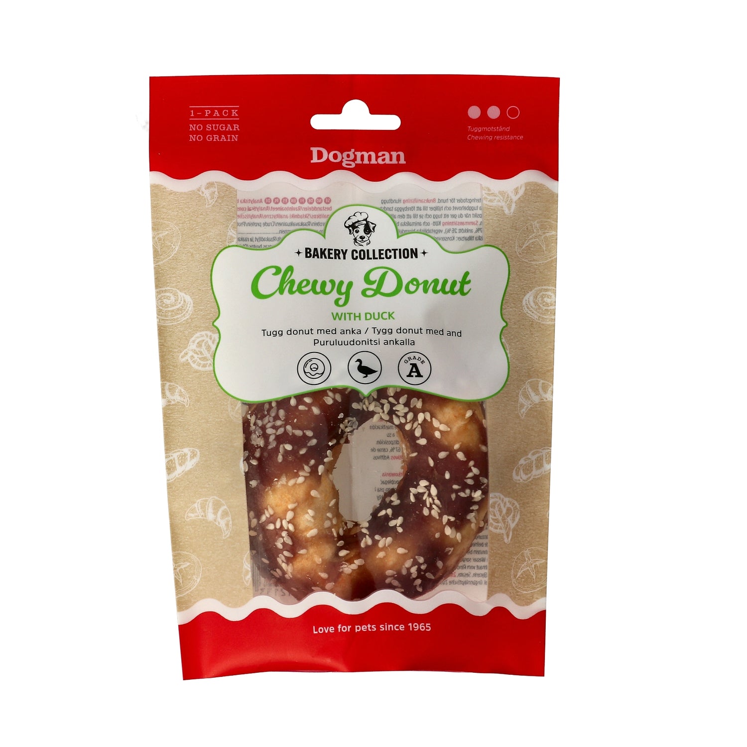 Dogman Bakery Collection Tugg Donut med Anka 10 cm