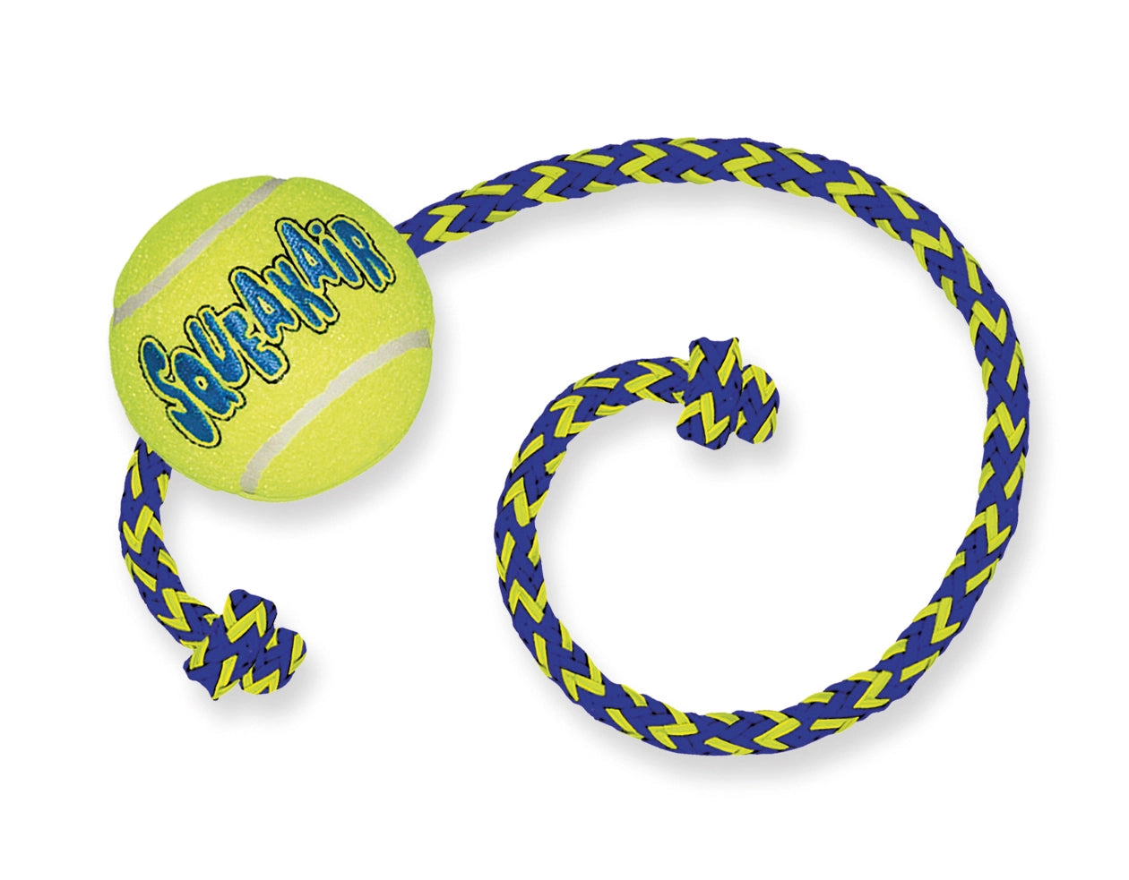 Kong Leksak SqueakAir Ball med Rep 6 cm