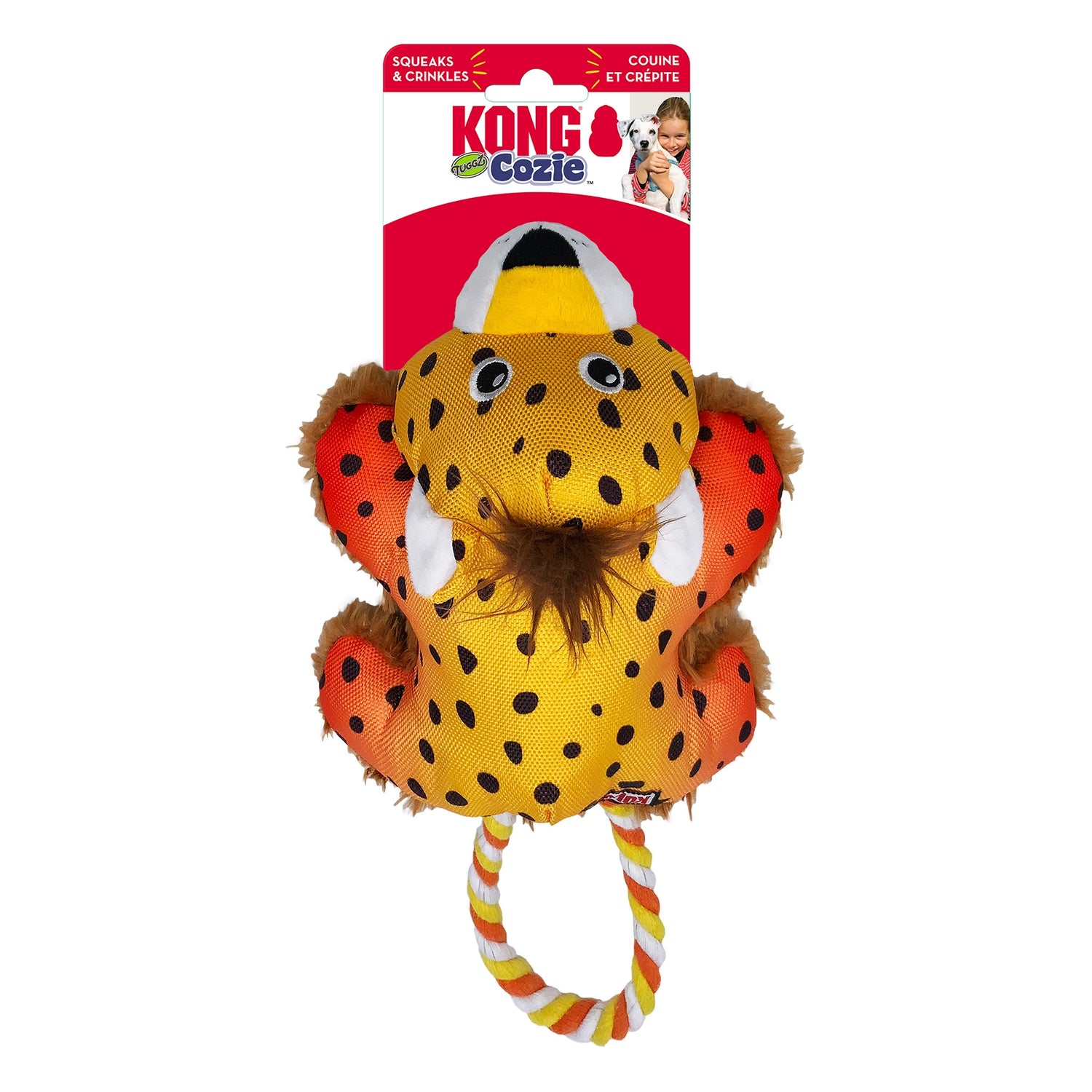 Kong Cozie Tuggz Cheetah 15x34x10 cm