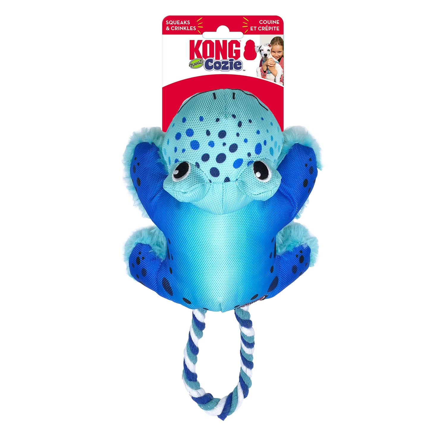 Kong Cozie Tuggz Frog 14x29x10 cm