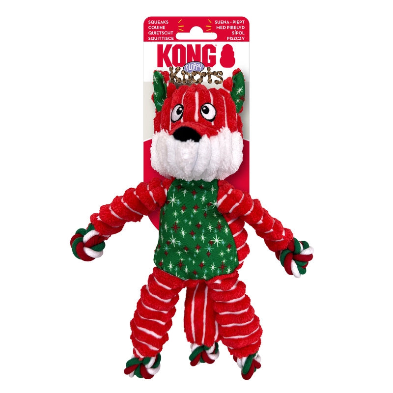 Kong Holiday Floppy Knots Fox S/M