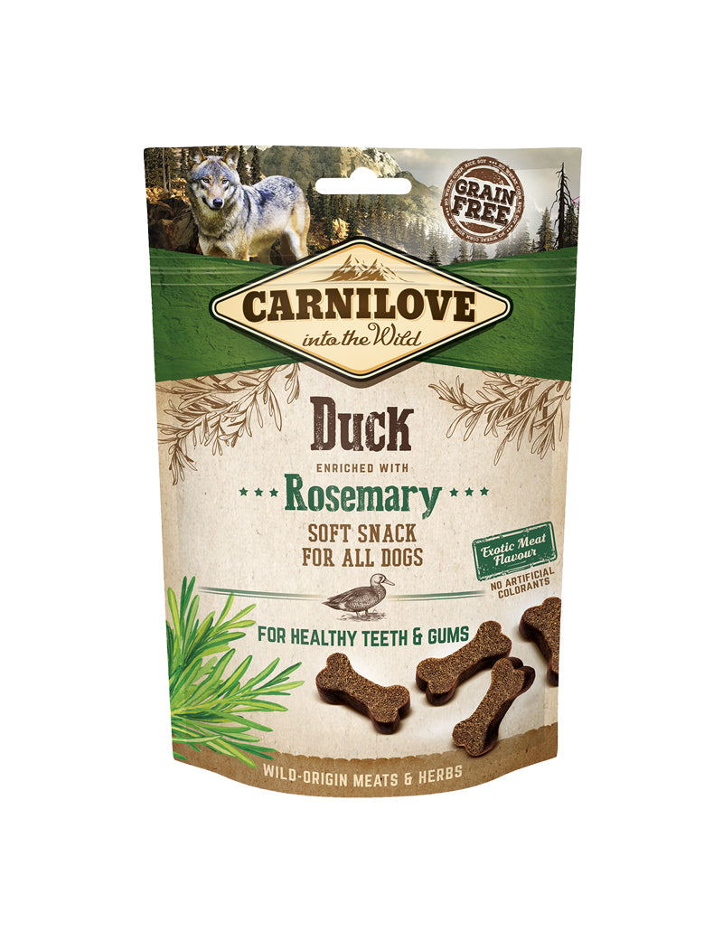 Carnilove Dog Semi Moist Snack Duck With Rosema 200 g x 10