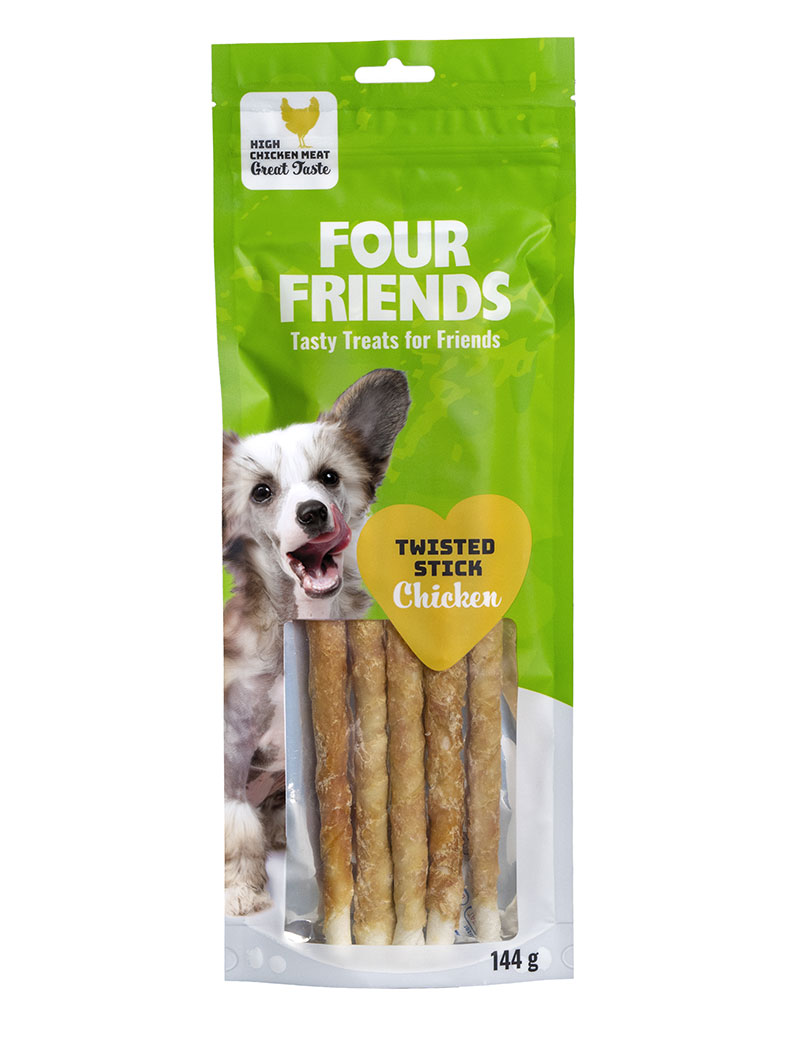 FourFriends Twisted Stick Chicken 5 st 25 cm 12 pack