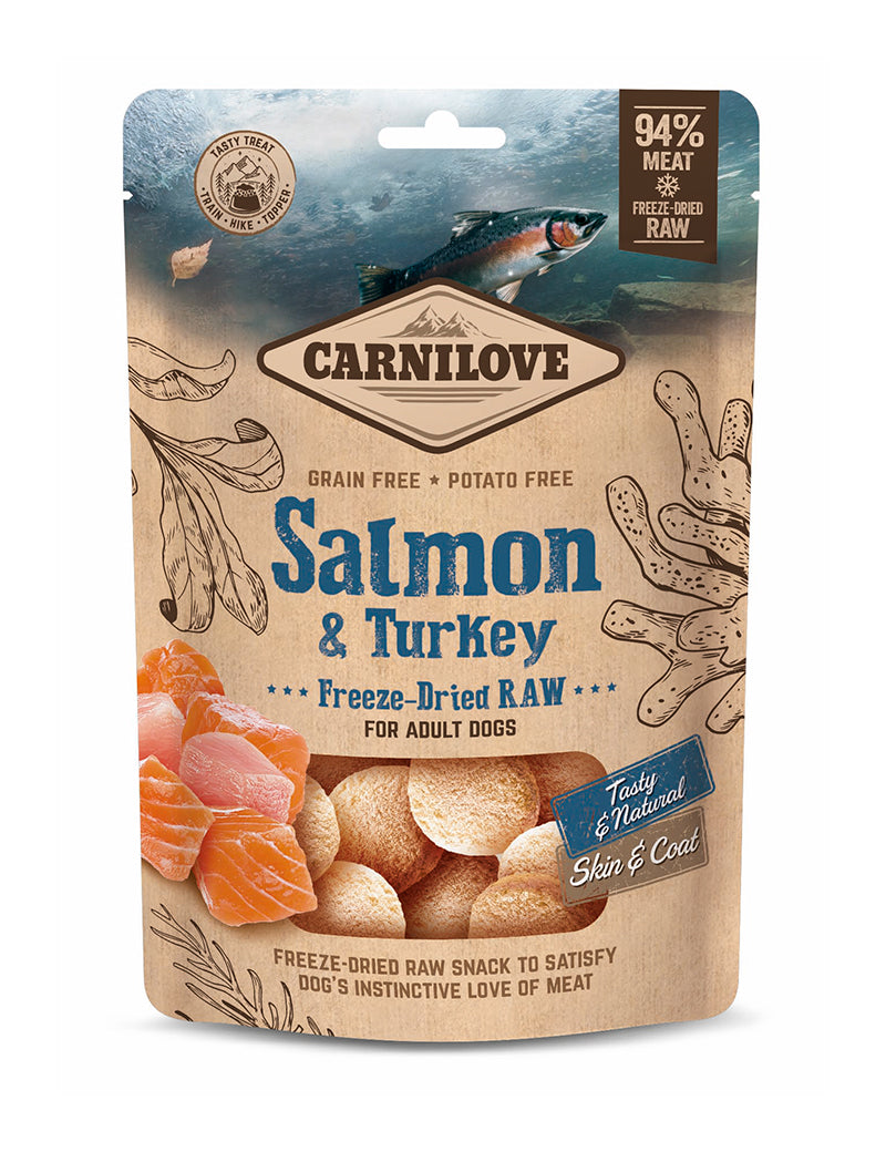 Carnilove Freeze-Dried Raw Snacks Salmon & Turkey 60 g x 10