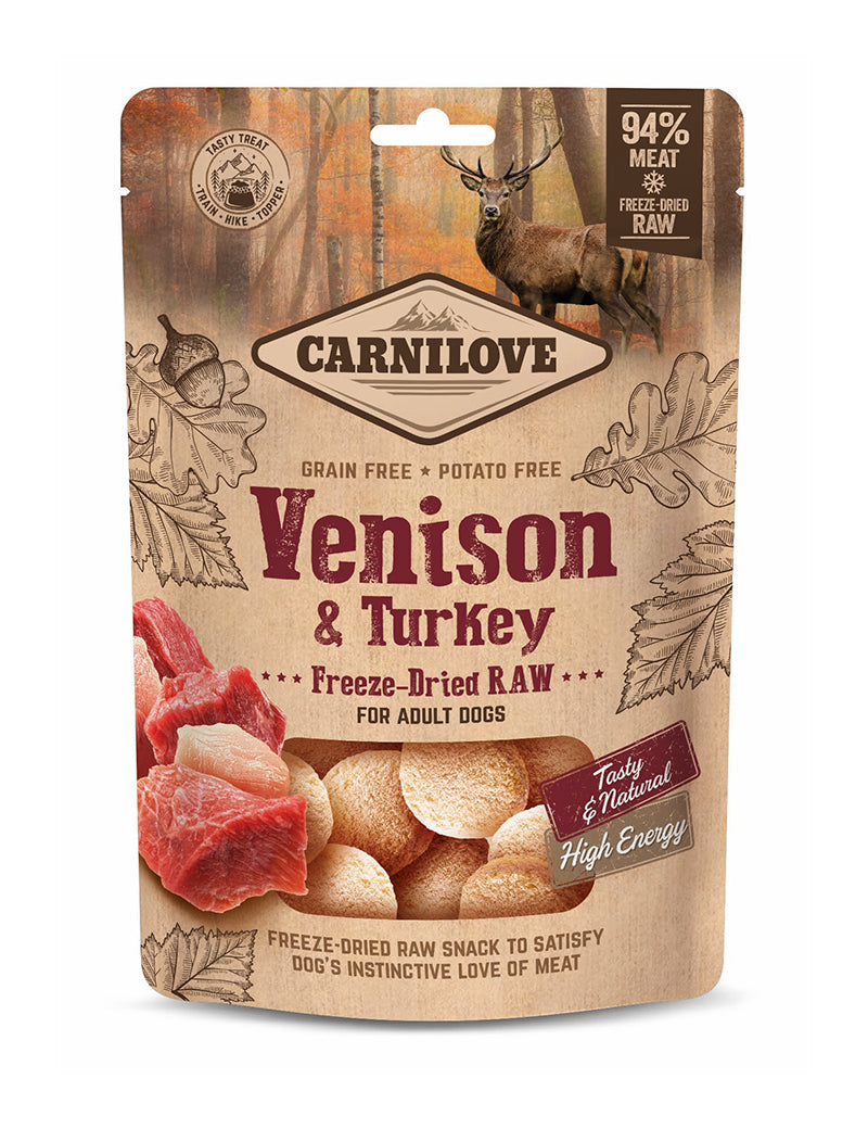 Carnilove Freeze-Dried Raw Snacks Venison & Turkey 60 g x 10