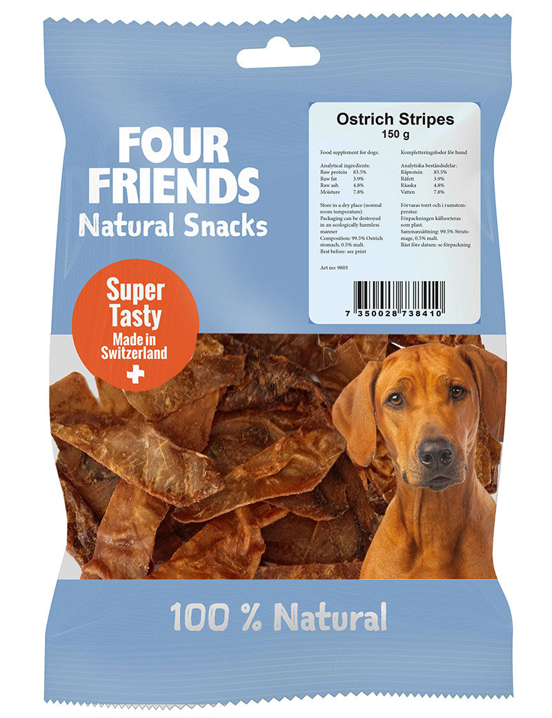 FourFriends Natural Snacks Ostrich Stripes