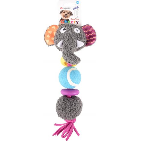 Flamingo Leksak Cheery Elefant med Boll/rep 28 cm