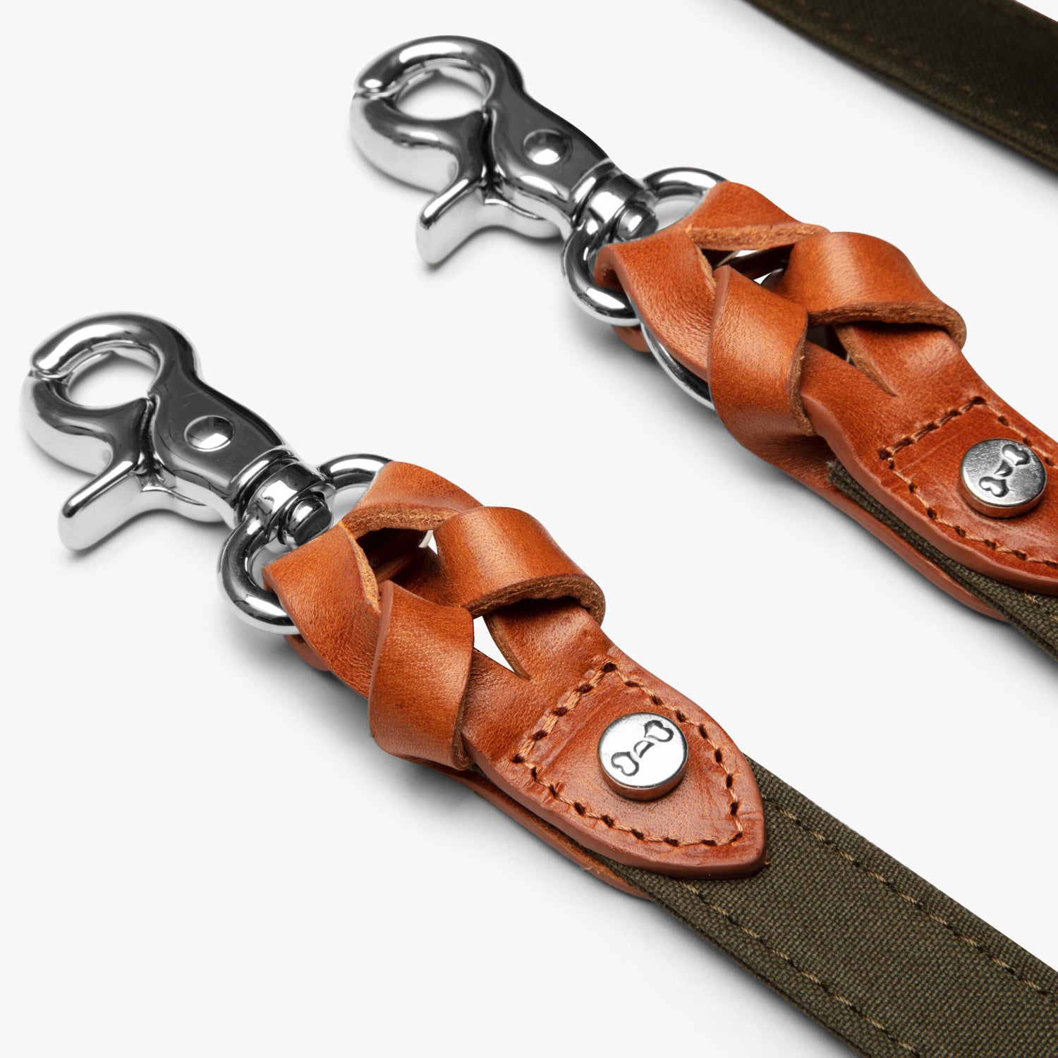 Denjo Dogs Multikoppel Signature Cognac & Khaki 210 cm